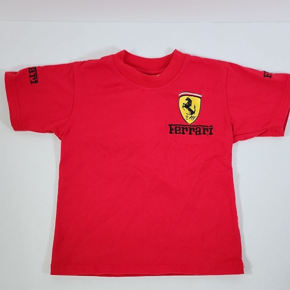 Ferrari Embroidered Kids Red T-Shirt Size XS